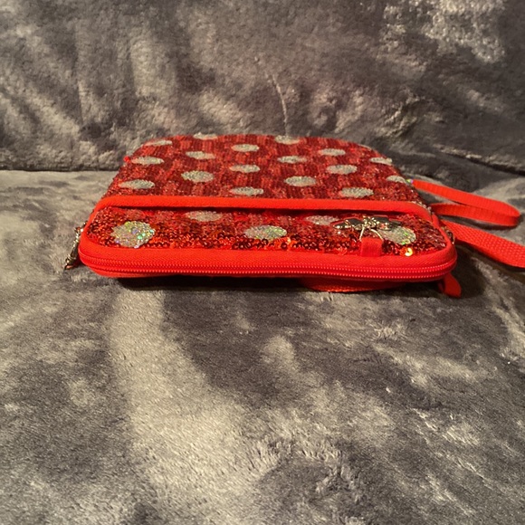 Disney Parks Original Minnie Mouse Polka Dot Sequin Tablet/iPad Bag Case Purse - Picture 4 of 7